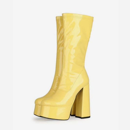 Twiggy Platform Gogo Boots (Made to Order)