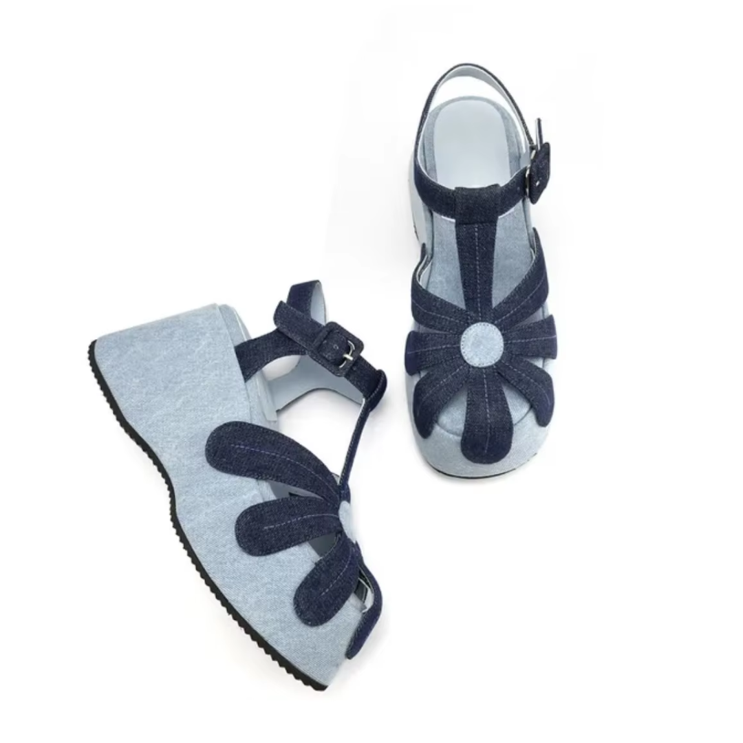 Denim Daze Platform Sandals