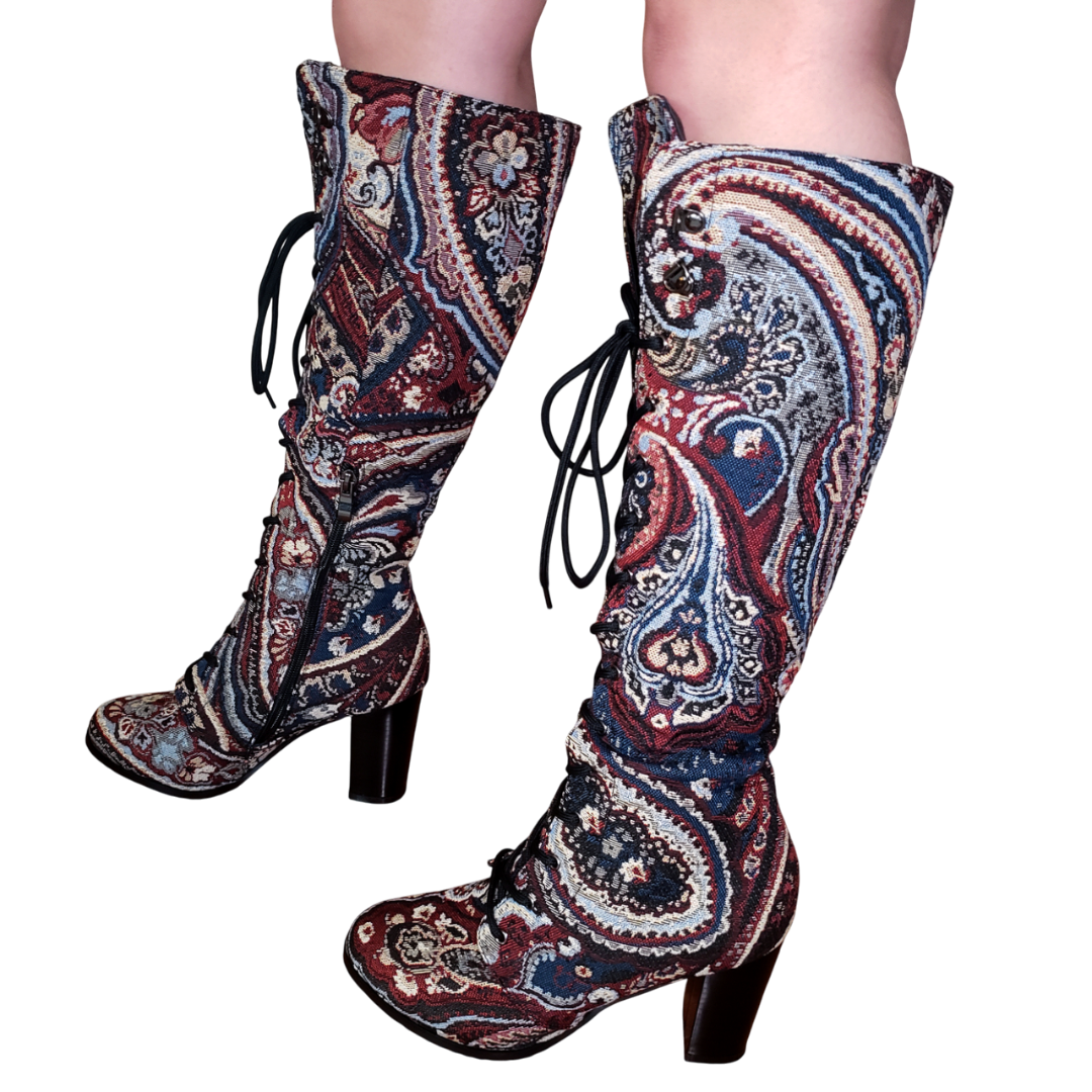 Paisley Passion Tapestry Gogo Boots