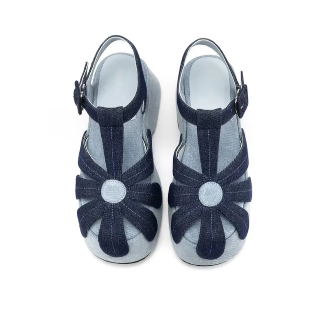 Denim Daze Platform Sandals