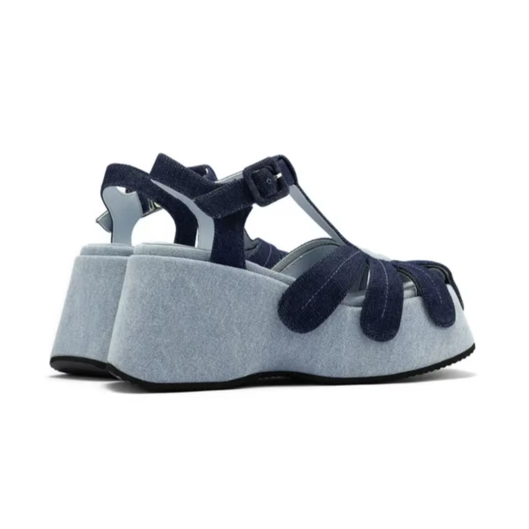 Denim Daze Platform Sandals