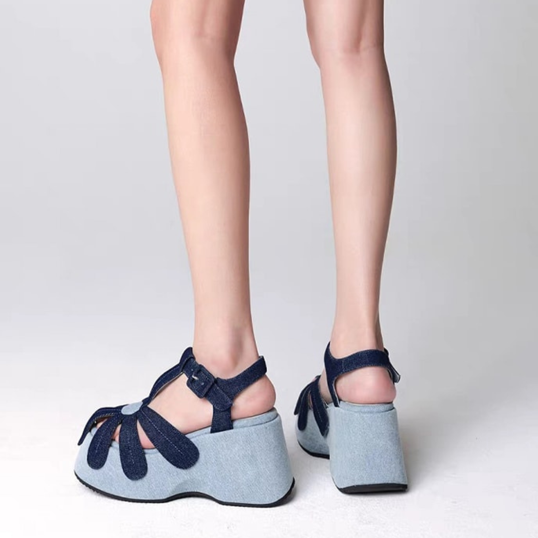 Denim Daze Platform Sandals