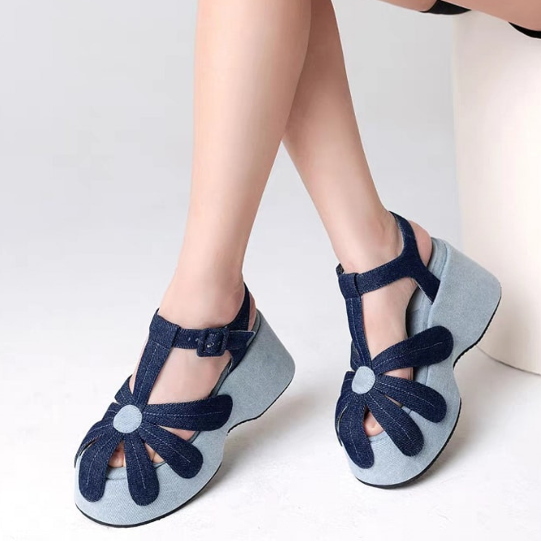 Denim Daze Platform Sandals