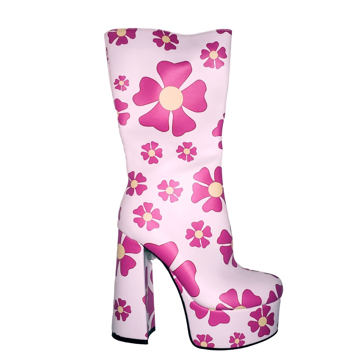 White gogo 2025 platform boots