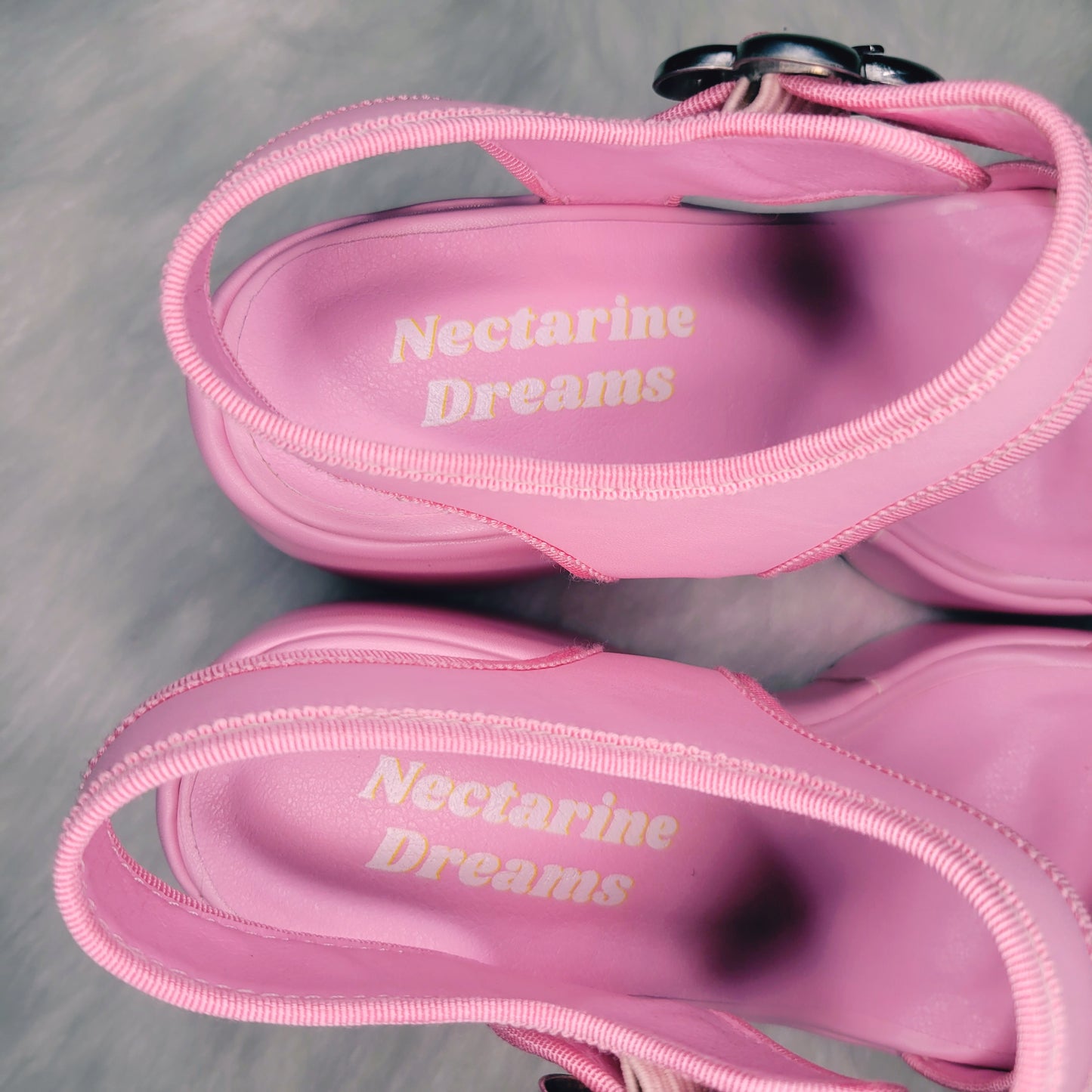 Ezra Pink Flower Power Platform Sandals