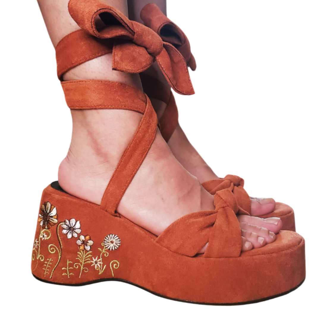 Dream Weaver Suede Platform Sandals