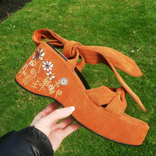 Dream Weaver Suede Platform Sandals