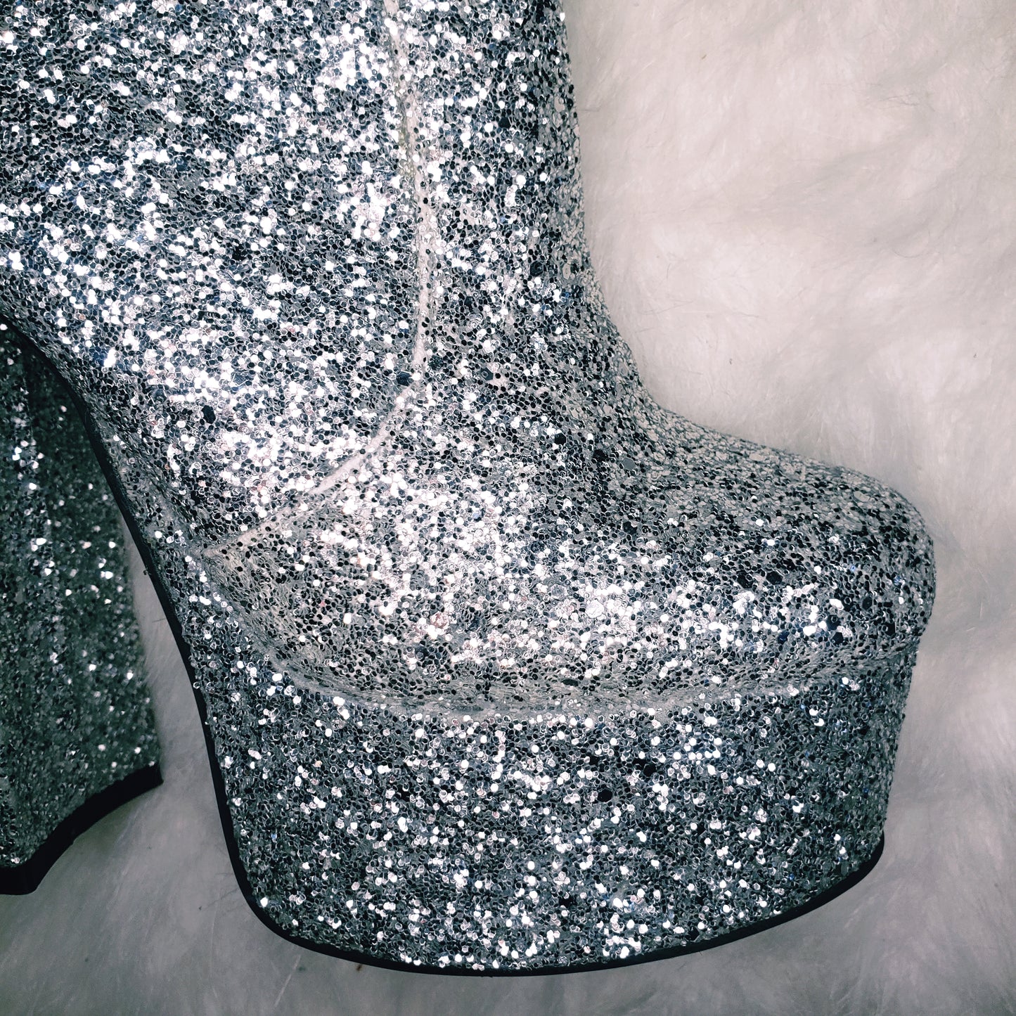 sparkly platform boots