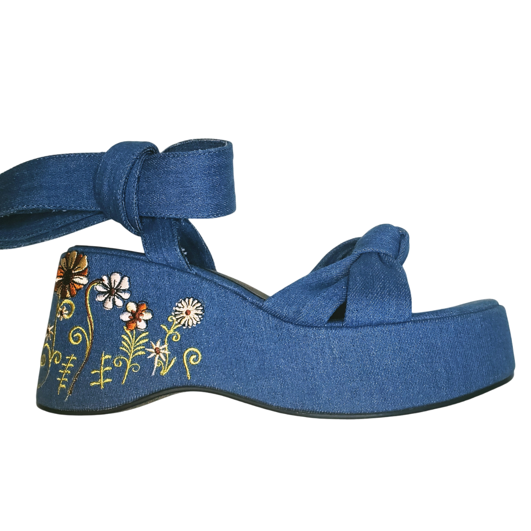 Dream Weaver Denim Platform Sandals