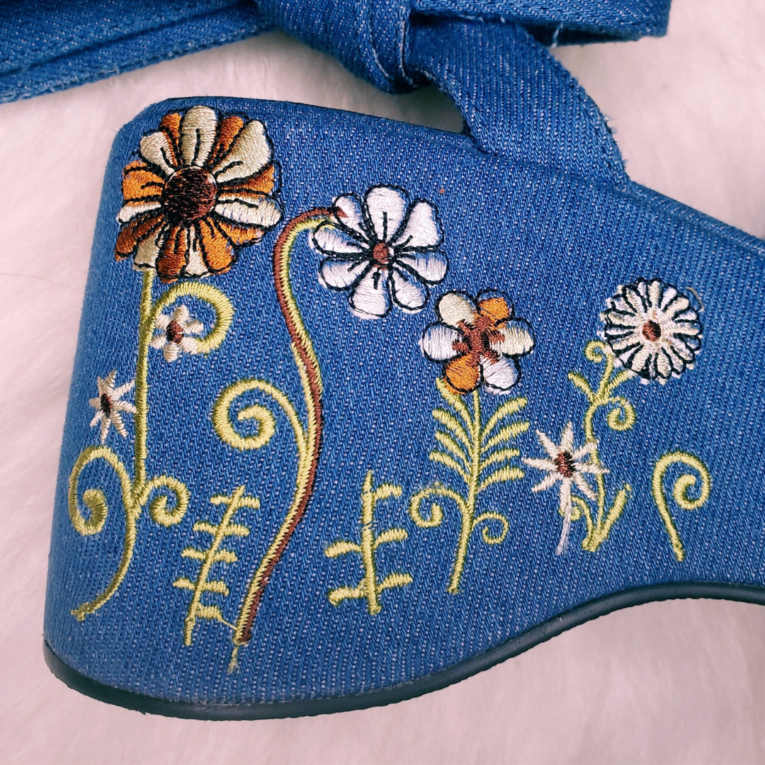 Dream Weaver Denim Platform Sandals