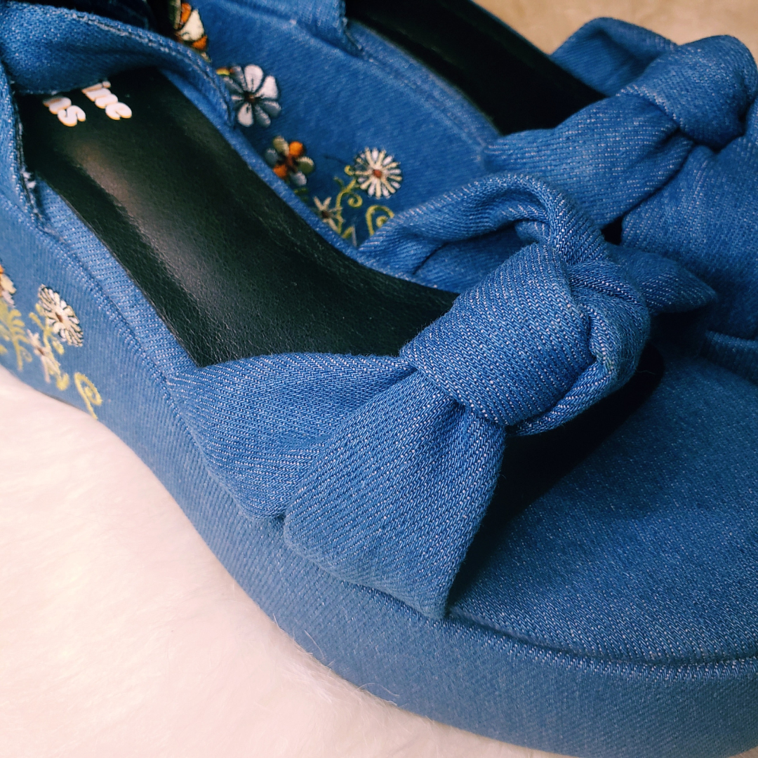 Dream Weaver Denim Platform Sandals
