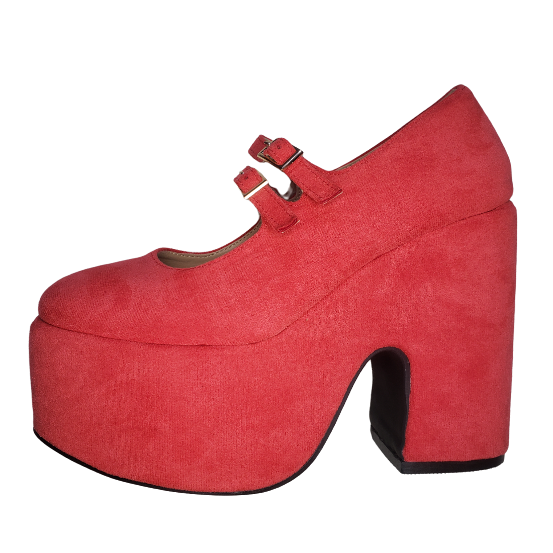 Red chunky best sale shoes