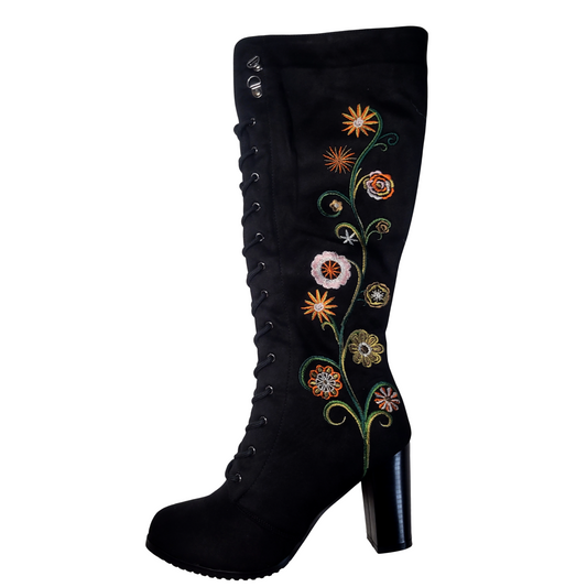 Daisy Dreamer Suede Embroidered Boots