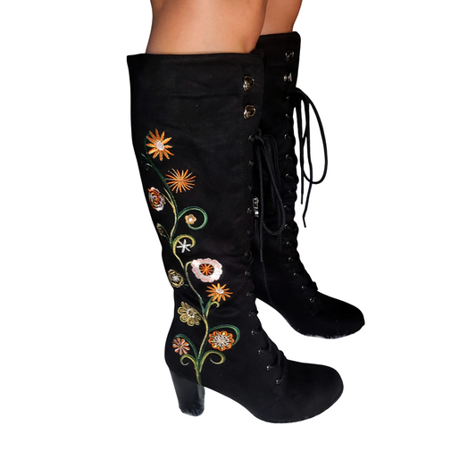 Daisy Dreamer Suede Embroidered Boots