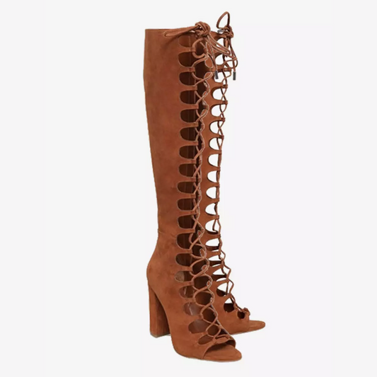 Suzy Gladiator Lace Up Sandals (Made to Order)