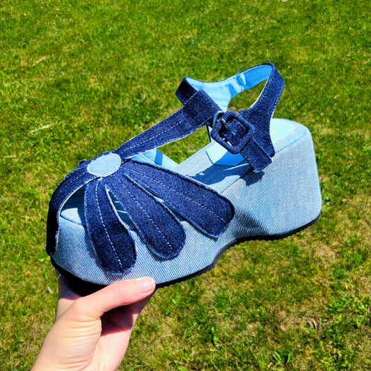 Denim Daze Platform Sandals