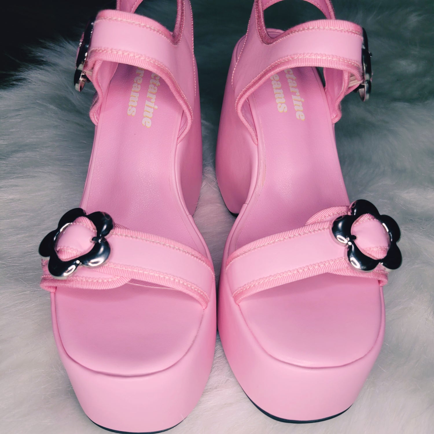Ezra Pink Flower Power Platform Sandals – Nectarine Dreams LLC
