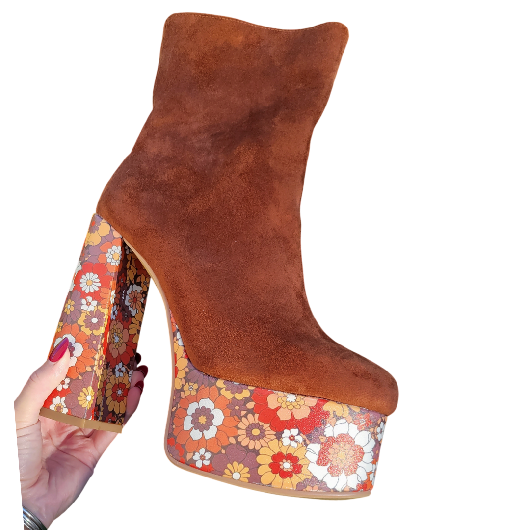 Bohemian Bloom Platform Boots
