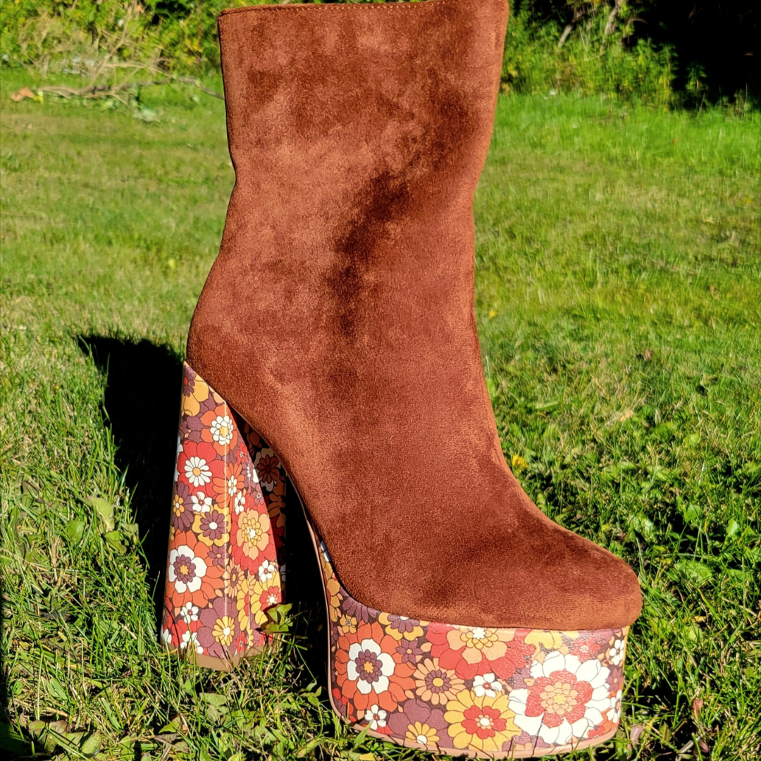 Bohemian Bloom Platform Boots