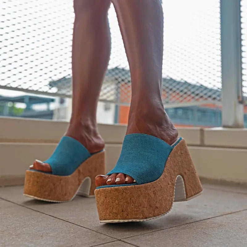 Josie Cork Platform Clogs (Made to Order)